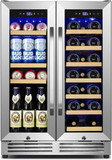 Model Name KMYL120-3-VT-1 24 Inch Upgraded Wine and Beverage Refrigerator– Dual Zone Beverage Cooler with Glass Door | Under Counter or Freestanding | Large Capacity, Advanced Cooling System & Carbon Purification